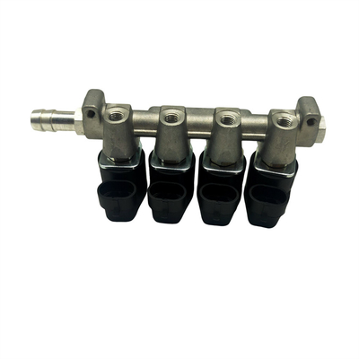 Đường ray kim phun màu đen LN-LIG1 4 xi lanh cho hệ thống phun tuần tự 2 Ohm / 3 Ohm