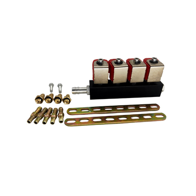 2 Ohm 4 Xi lanh Red Coil LPG CNG Rail Injector chống ăn mòn cho bộ khí sinh học