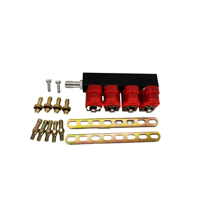 2 Ohm 4 Xi lanh Red Coil LPG CNG Rail Injector chống ăn mòn cho bộ khí sinh học