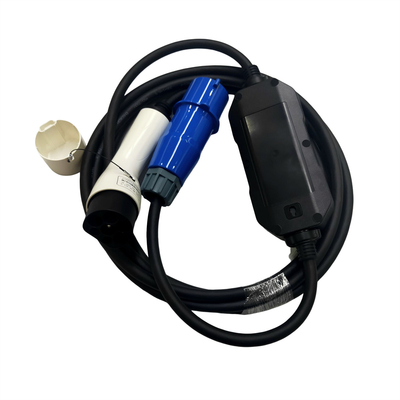 GB / T20234 Bộ sạc di động EV tiêu chuẩn 1 pha với phích cắm sạc CEE 3Pin màu xanh lam