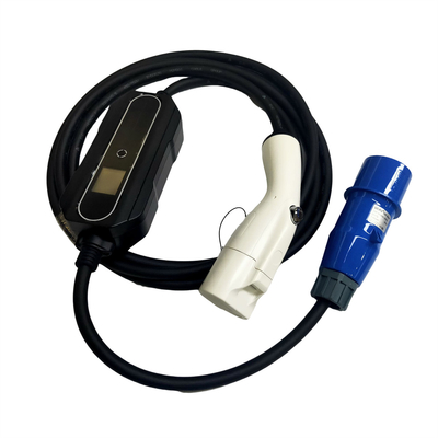 GB / T20234 Bộ sạc di động EV tiêu chuẩn 1 pha với phích cắm sạc CEE 3Pin màu xanh lam