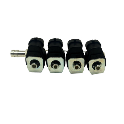 Đường ray kim phun màu đen LN-LIG1 4 xi lanh cho hệ thống phun tuần tự 2 Ohm / 3 Ohm