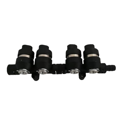Lắp ráp 4 xi lanh Đường ray phun LPG CNG đen 2Ohm / 3Ohm