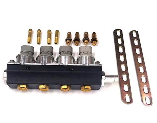 Đầu phun khí hóa lỏng 2 Ohm 4 xi lanh Đầu phun khí đốt tự động LPG CNG Đầu phun nhiên liệu đường sắt