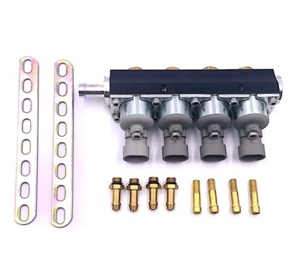 Đầu phun khí hóa lỏng 2 Ohm 4 xi lanh Đầu phun khí đốt tự động LPG CNG Đầu phun nhiên liệu đường sắt