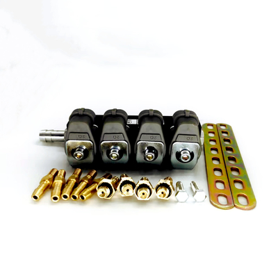 Tiêm khí tự động 3 Ohm 4 Cyl LPG CNG Đường sắt phun ISO9001 cho xe