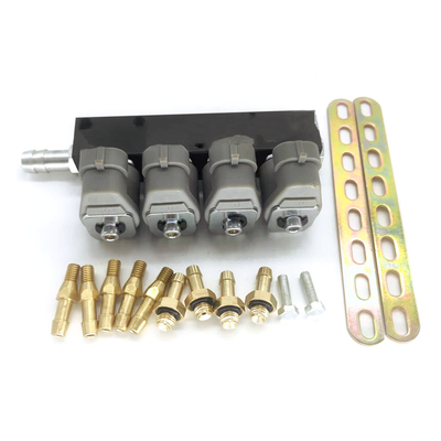 Tiêm khí tự động 3 Ohm 4 Cyl LPG CNG Đường sắt phun ISO9001 cho xe